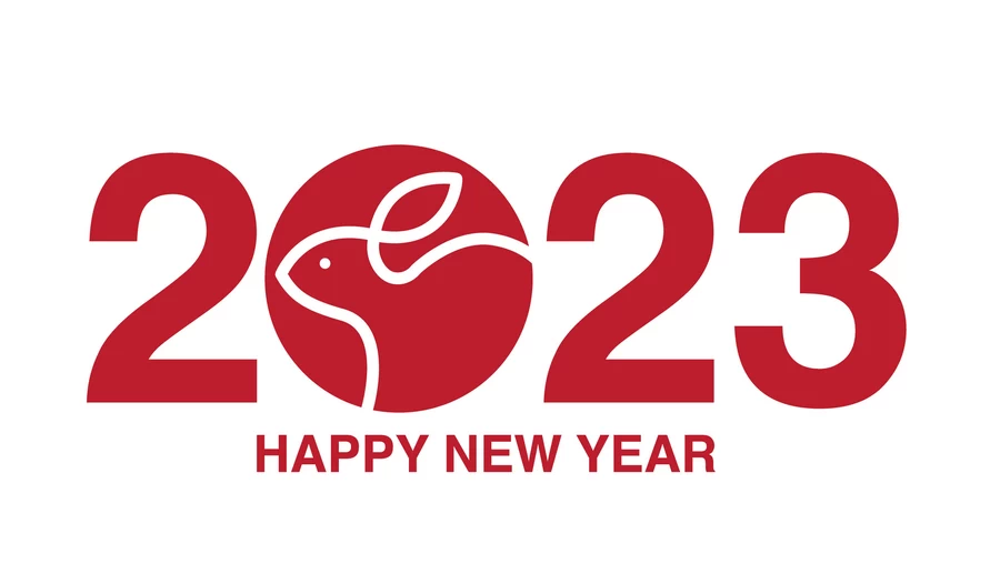 2023兔年新年春节节日宣传创意插画海报展板背景AI矢量设计素材【042】